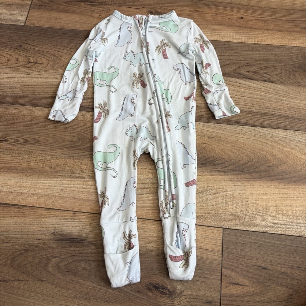Posh Peanut Size 3-6M Bamboo Convertible Footie Romper Limited Edition Dino‎